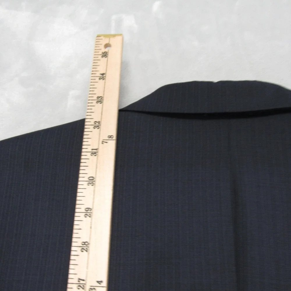 Banana Republic Wool Blazer Mens 44 Long Blue Pinstripe Classic Fit 2‎ Button